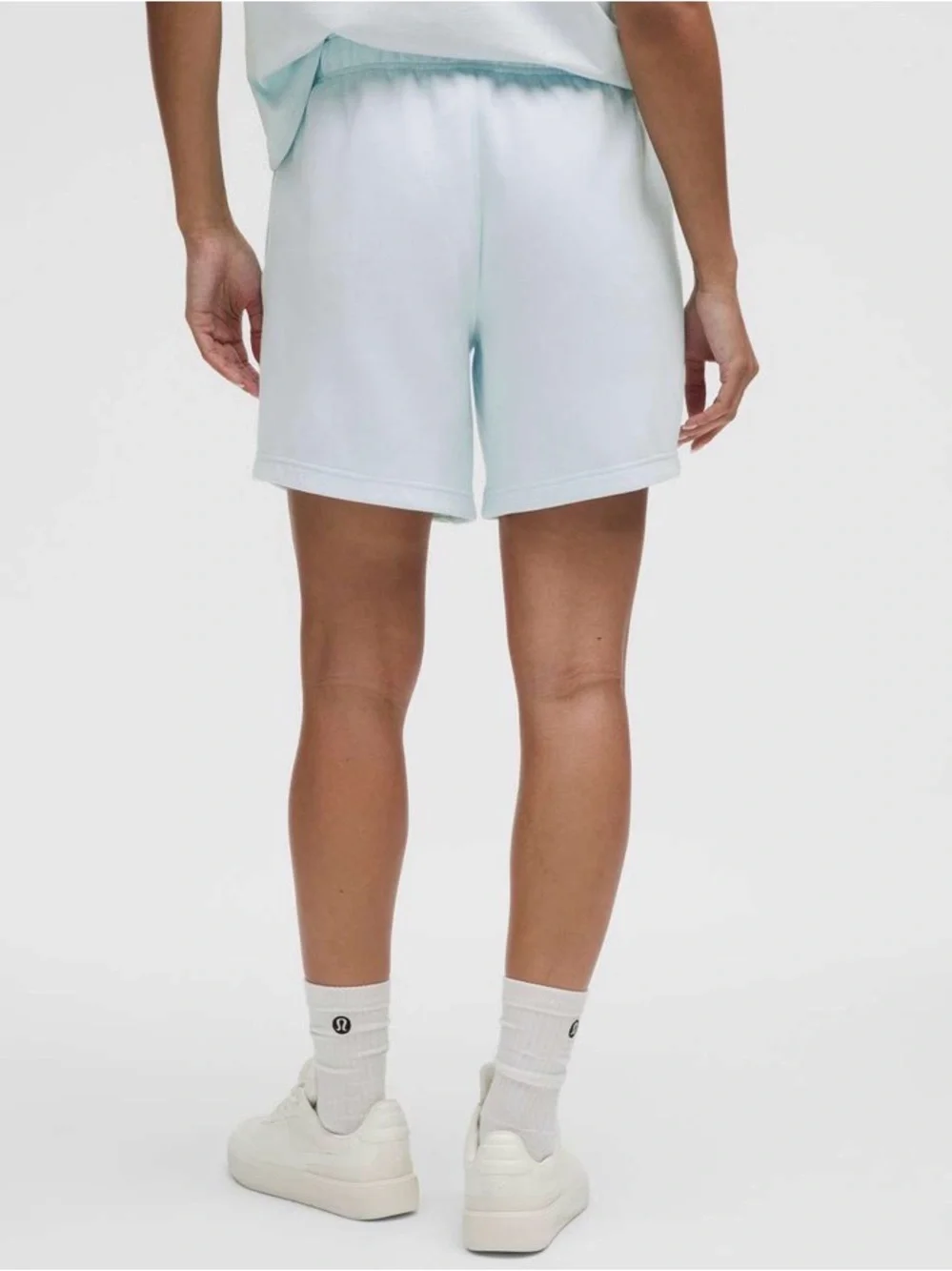 Lululemon Scuba Mid Rise Embroidered Sweatshorts Mint Green Breeze XXS